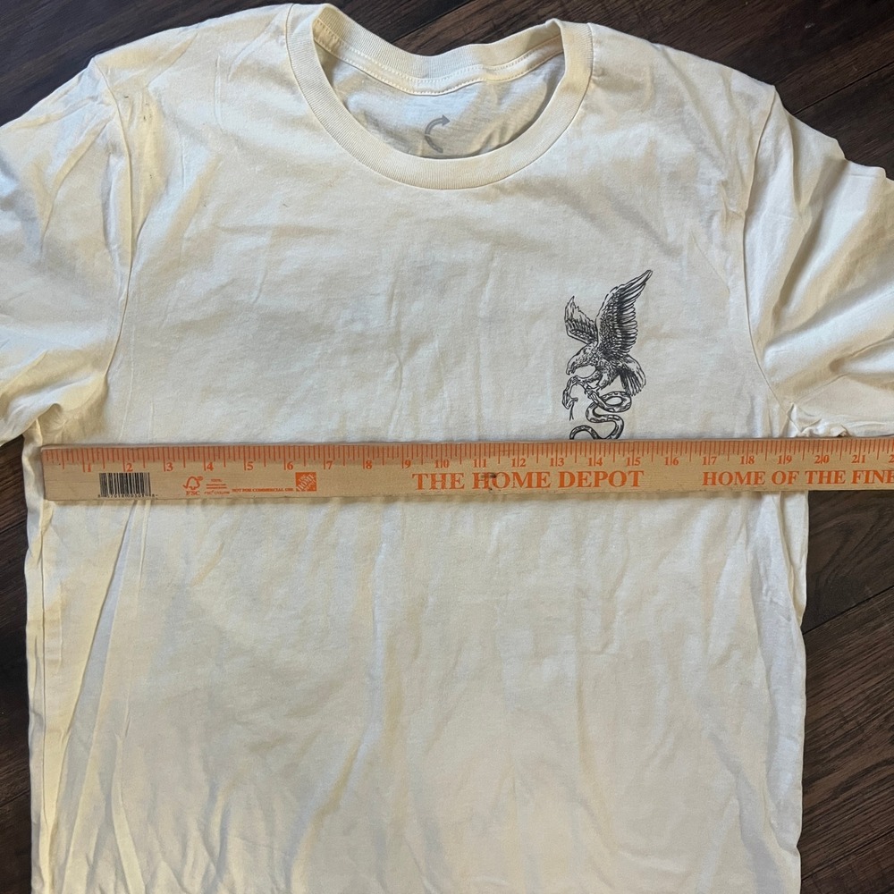 Eagle Snake Strength & Liberty Unisex Graphic T Shirt Size Large Cream NWOT - Picture 4 of 8